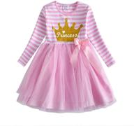 🌸 dxton little girls toddler winter long sleeve flower party tutu dresses: stylish & warm collection for 2-8t logo