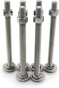 img 3 attached to 🔩 8 Pack of 16X4 Stainless Steel Threaded Washers by Fullerkreg