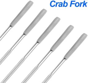 img 1 attached to 🦞 Premium 20-Piece Silver Stainless Steel Seafood Forks Picks - High-Quality Utensils for Seafood Lovers