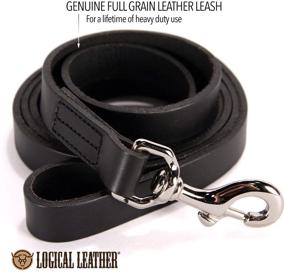 img 3 attached to 🐕 Highly Durable and Water Resistant Logical Leather Dog Leash: Ideal for Training - Crafted from Heavy Full Grain Leather