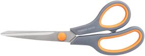 img 4 attached to 🔪 Titanium Coated Multipurpose Scissors 8" - Sturdy, Sharp Scissors for Office, Home, School, Sewing, Fabric, Crafts - Comfort-Grip Handles for both Right and Left Handed Users - Gray