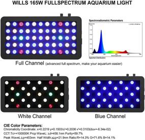 img 3 attached to 🐠 Enhance Your Aquarium with WILLS Dimmable Full Spectrum Planted Aquarium LED Lights - Ideal for Freshwater and Saltwater Fish Tanks