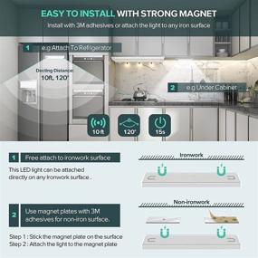 img 1 attached to Reoshine Motion Sensor Under Cabinet Lights - 3 Modes, 36 LED Closet Light, Wireless & Rechargeable - Perfect for Kitchen Cabinets (1 Pack)