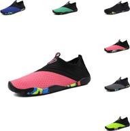 🏊 aqua water sports shoes for men & women: quick-dry surf swim footwear barefoot yoga socks with anti-slip mesh upper logo