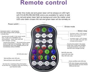 img 1 attached to 🎉 AMKI Party Light: DJ Disco Light with Sound Activated 120 Patterns RGB Projector, USB Powered 8 Eyes Stage Light. Remote Control Included for Karaoke, Xmas, KTV, Bar, Party, and Home Decorations. Timer Equipped.