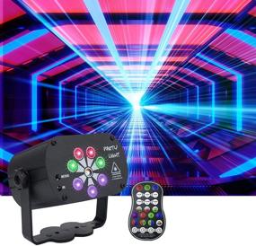 img 4 attached to 🎉 AMKI Party Light: DJ Disco Light with Sound Activated 120 Patterns RGB Projector, USB Powered 8 Eyes Stage Light. Remote Control Included for Karaoke, Xmas, KTV, Bar, Party, and Home Decorations. Timer Equipped.