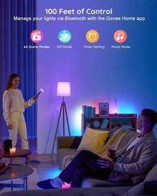 img 1 attached to 🔌 Govee RGBIC LED Strip Lights, 32.8FT Bluetooth DIY Color Changing LED Lights with Music Mode, Timer, App and Remote Control, for Bedroom, Kitchen, Living Room, Party (2×16.4FT)