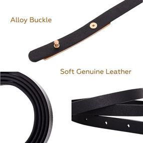 img 1 attached to Fashion Elegant Genuine Leather Waistband Women's Accessories in Belts