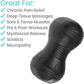 img 3 attached to Vive Vibrating Massage Peanut: Deep Tissue Roller for Trigger Point & Myofascial Release - Electric Rechargeable Self Massager for Muscle Pain Relief - 4 Speeds for Back, Legs, Neck & Arms