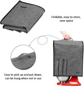 img 1 attached to 🧺 Akinerri Kitchen Aid Mixer Cover - Dust Proof Cover with Accessory Storage Pockets and Handles - Kitchen Appliance Cloth Cover Organizer Bag - Fits All Tilt Head and Bowl Lift Models