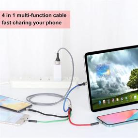 img 3 attached to 🔌 SIQIWO [4FT/2-Pack] Multi USB Charger Cable 3A: Fast Charging Cord for Tablets & Android Smartphones - Type-C, Micro USB, and More