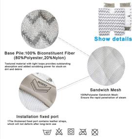 img 2 attached to 🧽 3-Pack P184WQ Shark Lift-Away Pro & Genius Steam Mop Pads Replacement for S3973, S5001, S6001 and More