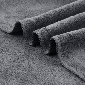 img 3 attached to 🛀 Highly Absorbent Microfiber Bath Towels Set - Soft and Multipurpose for Bathroom, Pool, Fitness, Spa, Yoga, Sports - 6 Pack - Grey - 27"x55