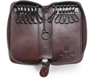 img 3 attached to 🔑 Il Pelle Italiano: Zippered Brown Leather Keychain - Unmatched Elegance