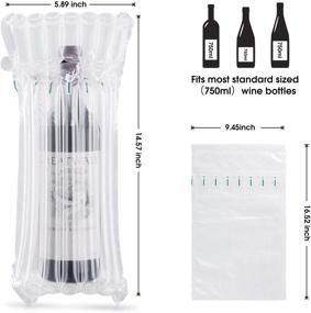 img 3 attached to 🍷 36 PCS Wine Bottle Protector Gas Column Wrap Bags: Leakproof Glass Travel Transport Sleeves for Cushioned Safety, with Bonus Air Pump and Wine Opener