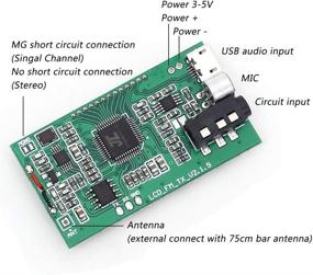 img 3 attached to 🔉 Icstation Цифровой аудио передатчик Стерео модуль DSP PLL 88-108 МГц с ЖК-дисплеем, микрофоном и USB-входом: высококачественное беспроводное решение для передачи аудиосигнала