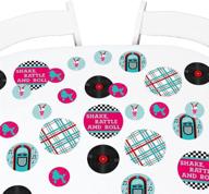 🎉 big dot of happiness 50's sock hop - 1950s party circle confetti - rock n roll decorations - large 27 count confetti logo