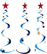 🌟 vibrant multicolor star design hanging whirls: eye-catching decoration logo