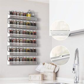 img 1 attached to 🌶️ Auledio Chrome Spice Rack Organizer: 3-Tier Storage Shelf for Kitchen, Bathroom, and Pantry