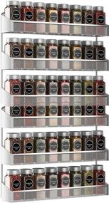 img 4 attached to 🌶️ Auledio Chrome Spice Rack Organizer: 3-Tier Storage Shelf for Kitchen, Bathroom, and Pantry