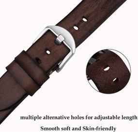 img 3 attached to EurCross Genuine Leather Straps for Men's Watch Upgrades