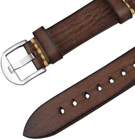 img 2 attached to EurCross Genuine Leather Straps for Men's Watch Upgrades