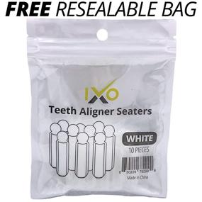 img 2 attached to 🦷 IXO Aligner Seater Chewies With Grip Handle for Invisalign Aligners, Unscented, White – 10PCs with Storage Case