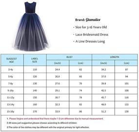 img 3 attached to 👑 Glamulice Princess Wedding Dress: Embroidered Flower Sparkle Tulle Birthday Party Gown for Girls