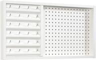🔳 sauder craft pro series wall-mounted pegboard with thread storage - 27.95&#34; length, 2.52&#34; width, 15.28&#34; height - white logo