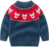 mud kingdom boys christmas sweater with reindeer xmas patterns logo