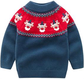 img 4 attached to Mud Kingdom Boys Christmas Sweater with Reindeer Xmas Patterns