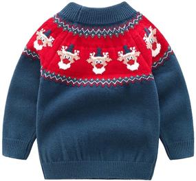 img 2 attached to Mud Kingdom Boys Christmas Sweater with Reindeer Xmas Patterns