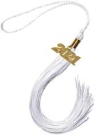 academic graduation tassel with 2021 year charm - available in 14 vibrant colors - graduationservice logo