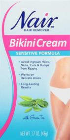 img 3 attached to 🌸 Nair Hair Remover Bikini Cream Sensitive Formula - Pink, Green tea: Gentle Hair Removal, 1.7 Oz