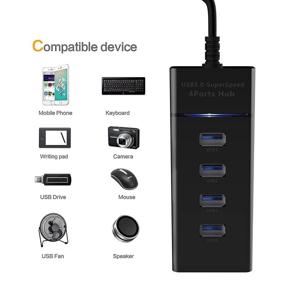 img 2 attached to 🎮 SUNKY PS4/PS4 Slim/PS4 Pro USB Hub - 4-портовый USB хаб для Sony Playstation/PS3/PS4 Pro/Xbox One/Laptop PC - Высокоскоростной разветвительный зарядный адаптер для контроллера