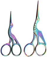 🧵 acronde 2pcs stork shape vintage sewing scissors - stainless steel tailor scissors, sharp sewing shears for embroidery, craft, art work & everyday use (colorful) logo