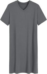 img 4 attached to 👕 LightGray Men's Viscose Nightshirt with Sleeves by Latuza - Sleep & Lounge Clothing