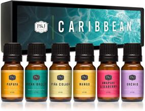 img 1 attached to 🌴 P&J Trading Caribbean Fragrance Oil Set of 6 - Ideal for Soap Making, Diffusers, Candle Making, Lotions, Haircare, Slime, and Home Fragrance