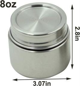 img 3 attached to 🍬 CoaGu 8oz Sugar Canisters: Versatile Stainless Steel Lunch Containers for Child's Lunch, Tea, Sugar, Coffee, Candy