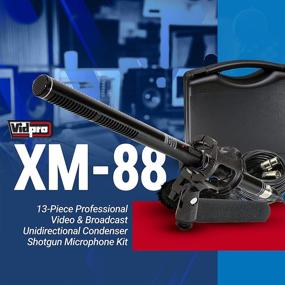 img 3 attached to 🎥 Enhanced Vidpro XM-88 13-Piece Professional Video &amp; Broadcast Unidirectional Condenser Shotgun Microphone Kit - Comprehensive Set with 2 Mounts, Adapters, Cables, and More – Ideal for Indoor & Outdoor Recording