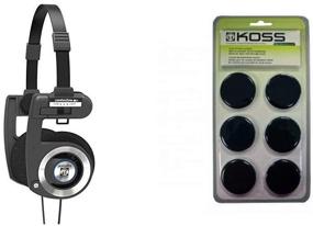 img 3 attached to 🎧 Наушники Koss Porta Pro Black On-Ear: Складной дизайн со сменными подушками и чехол включены