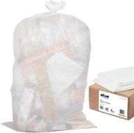 plasticplace 42 gallon contractor trash bags │ 4.0 mil │clear heavy duty garbage bags │ 33x48 (50 case) logo