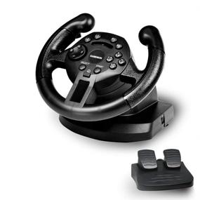 img 4 attached to 🎮 GAMEMON Mini Dualshock Racing Wheel - Compatible with Playstation 3 PS3/PC USB for D-Input & X-Input