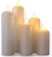 🕯️ set of 5 led flameless pillar candles with timer, battery operated for home decor and christmas decorations - by led lytes логотип