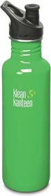 img 1 attached to 🌿 Klean Kanteen 27 oz Stainless Steel Water Bottle with Sport Cap 3.0 - Organic Garden: Stay Hydrated in Style!