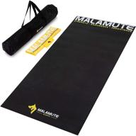 🚴 large 36&#34; (3&#39;) x 78&#34;(6.5&#39;) malamute indoor bike mat for trainer, cycling & fitness, peloton & stationary bike, exercise equipment logo