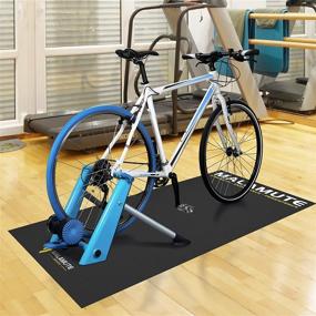 img 3 attached to 🚴 Large 36&#34; (3&#39;) x 78&#34;(6.5&#39;) Malamute Indoor Bike Mat for Trainer, Cycling & Fitness, Peloton & Stationary Bike, Exercise Equipment