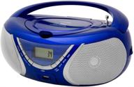🔵 hannlomax hx-321cd3: portable boombox with cd/mp3, bluetooth & usb port for mp3 playback (blue) logo