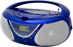 img 4 attached to 🔵 HANNLOMAX HX-321CD3: Portable Boombox with CD/MP3, Bluetooth & USB Port for MP3 Playback (Blue)