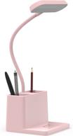 💖 axx pink desk lamp for girls and women - cute led table lamp for bedroom reading, small and adjustable - rechargeable, battery operated, ideal study desk lamp for college dorm room or home decor логотип